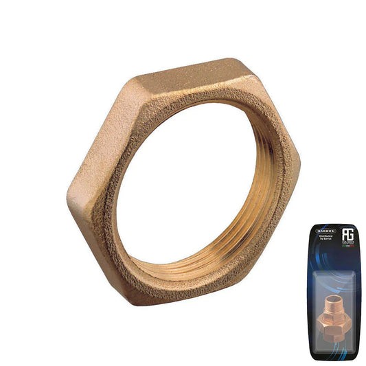 Guidi Brass HEX Nut Light Series 1 in 1/2 - Retail Pack