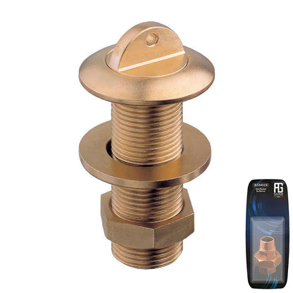 Guidi Brass Thru-Bilge Outlet w/ Plug - 3/4 in X 66 mm - Retail Packed