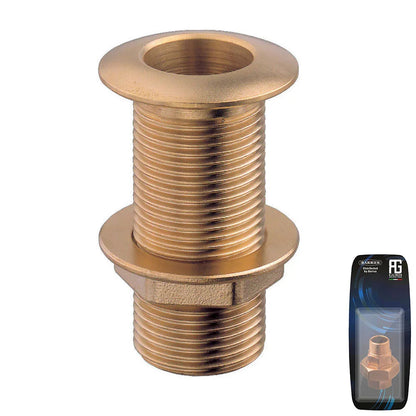 Guidi Brass Thru-Hull in Export in Standard Series 1 in X 70 mm - Retail Packed