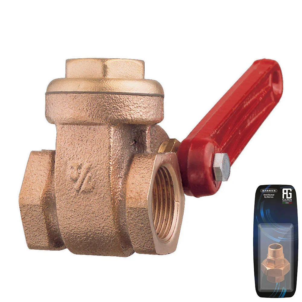 Guidi Bronze Quick-Closing Gate Valve 1/2 in - Retail Packed