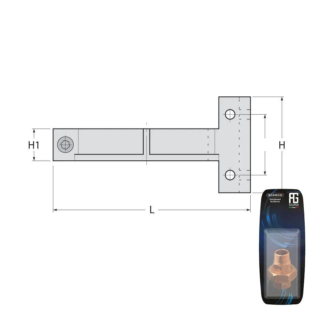 Guidi Nylon Holding Bracket For 1158 and 1160 Water Strainers