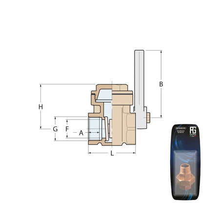 Guidi Bronze Quick-Closing Gate Valve 4 in