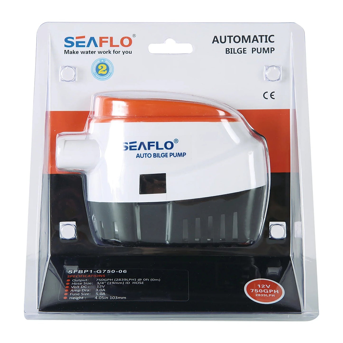Seaflo Automatic Bilge Pump 12V 750 GPH ( | 4Boats