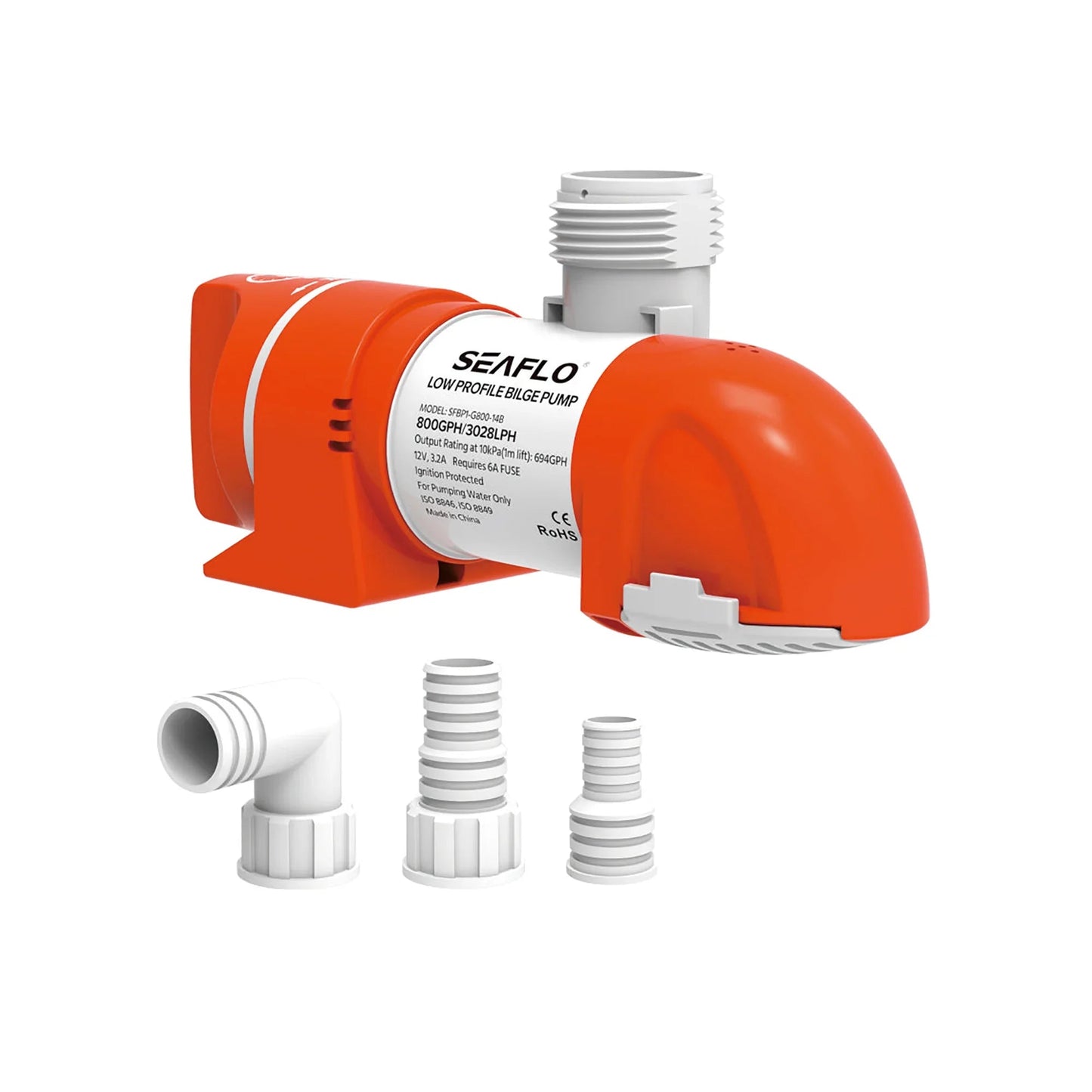 Seaflo  Low-Profile Automatic Bilge Pump 24V, 800 GPH | 4Boats