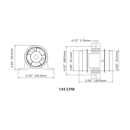 Seaflo In-Line Blowers 03 Series (3 in) 12V | 4Boats