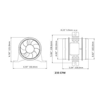 Seaflo In-Line 04 Series Blower 4 in 24 V | 4Boats