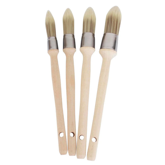 4-Pc Synthetic Sash Brush Set — Tapered Filament | 4Boats