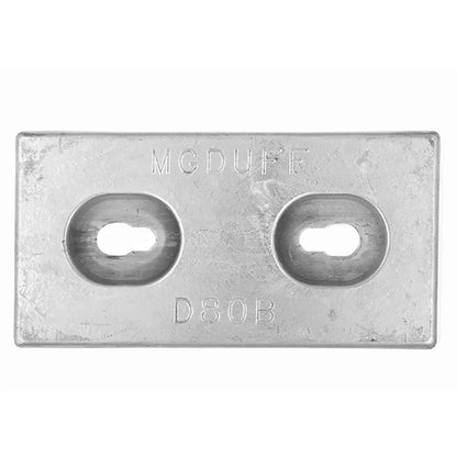Duff ZD80 Weld-On Zinc Anode 305 × 152 × 32 mm | 4Boats