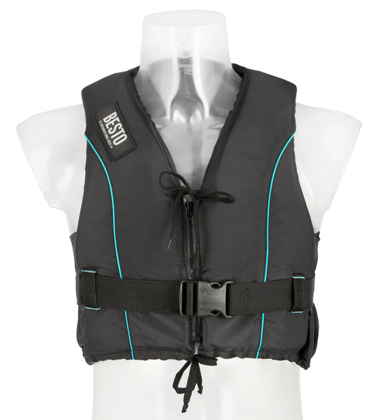 Besto Dinghy Dinghy Dinghy Zipper All Black/Aqua Striping 50N | 4Boats