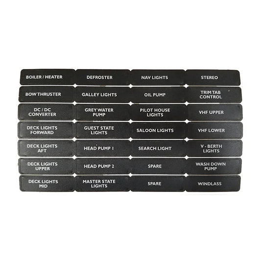 BEP Label Label Label Set 9 - Boiler/Heater Circuit Breaker L | 4Boats