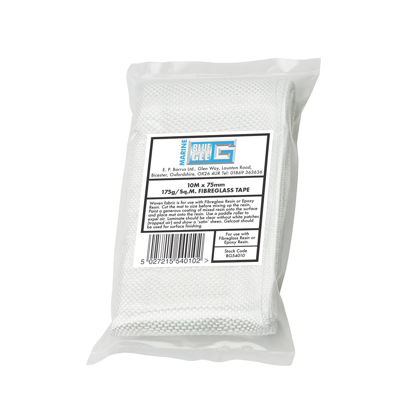 Gee Woven Glass Tape 175 g/m² — 75 mm x 10 m | 4Boats