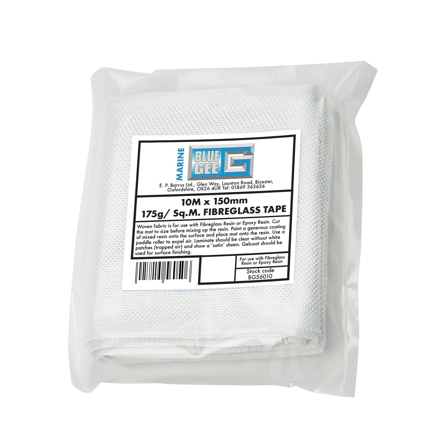 Gee Woven Glass Tape 175 g/m² — 150 mm x 10 m | 4Boats