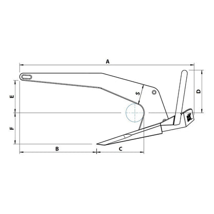 Rocna Galvanised Galvanised 70 kg Galvanised Anchor | 4Boats