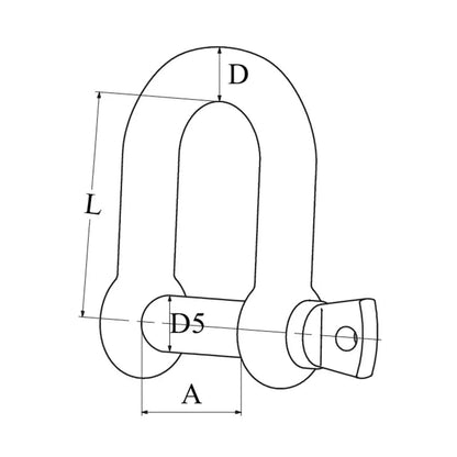 Talamex Shackle Shackle Shackle D Short 4 mm | 4Boats