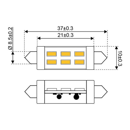 Talamex S | Led S | Led S | Led 3 Festoon 10 | 30V 37mm CW | 4Boats