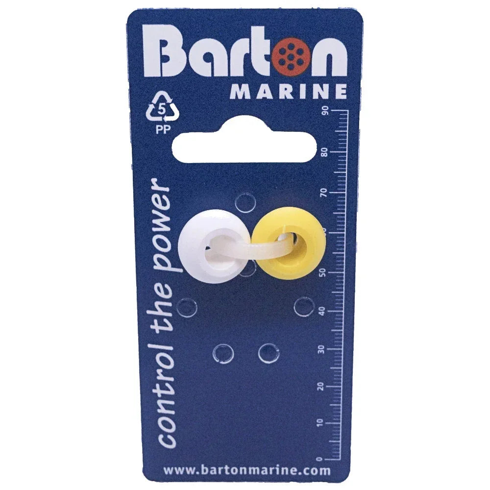 Marine 4 mm Rope Stoppers (2 pack) - Yellow & White | 4Boats