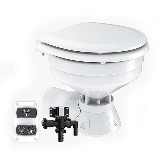 Seaflo Quiet Flush Sea Water 24V Compact Toilet | 4Boats