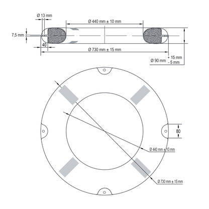 LALIZAS SOLAS SOLAS SOLAS lifebuoy Ø73 cm (2.5 kg) with SOLAS | 4Boats