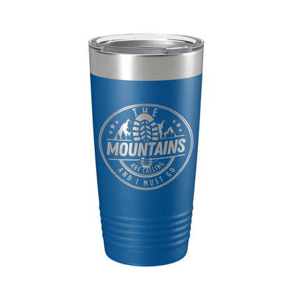 Mountains Are Calling Tumbler Camping Hiking Travel Mug Insulated Laser Engraved Coffee Cup Outdoors Gift 20 oz-6