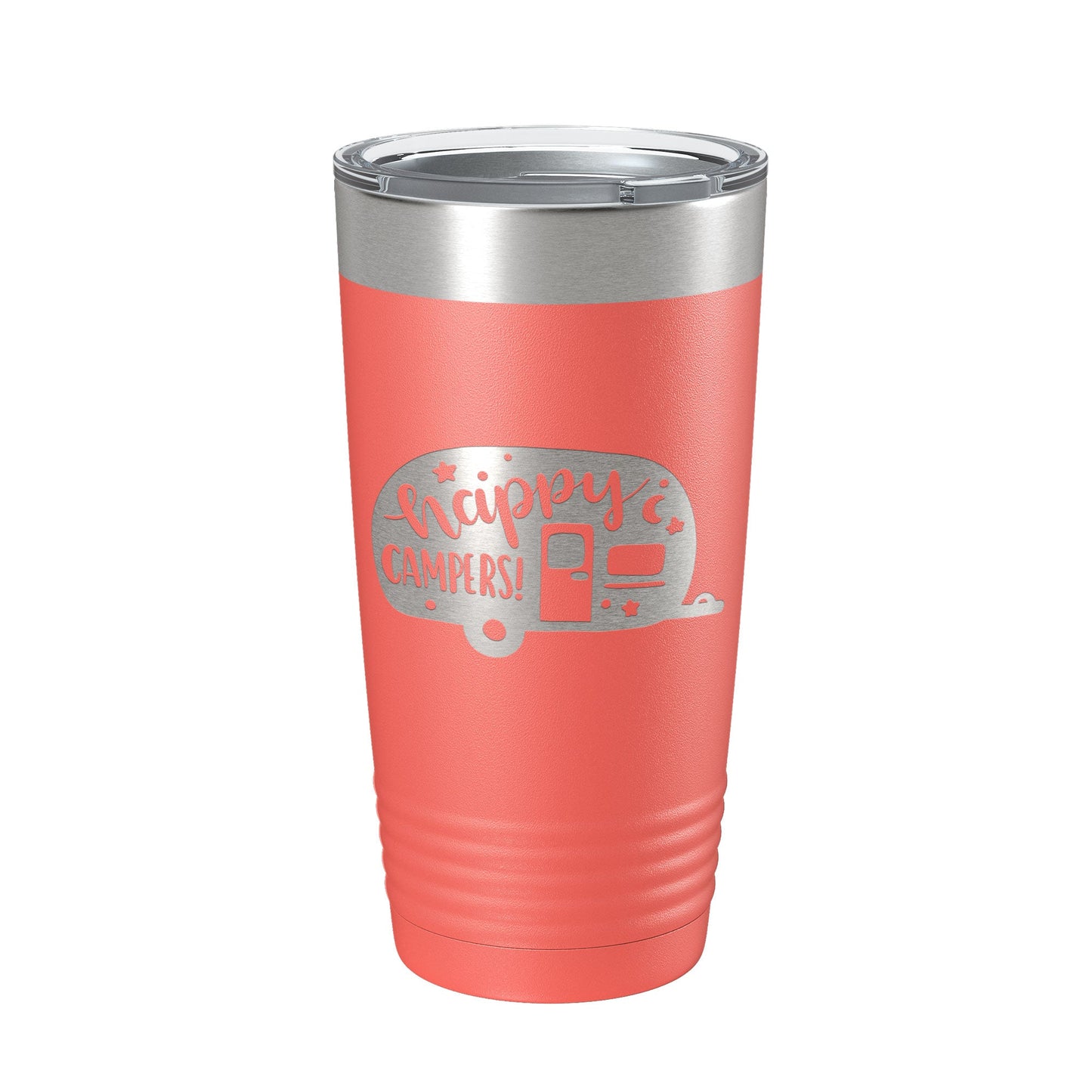 Happy Campers Tumbler RV Camping Travel Mug Gift Insulated Laser Engraved Coffee Cup Tent Outdoors 20 oz-20