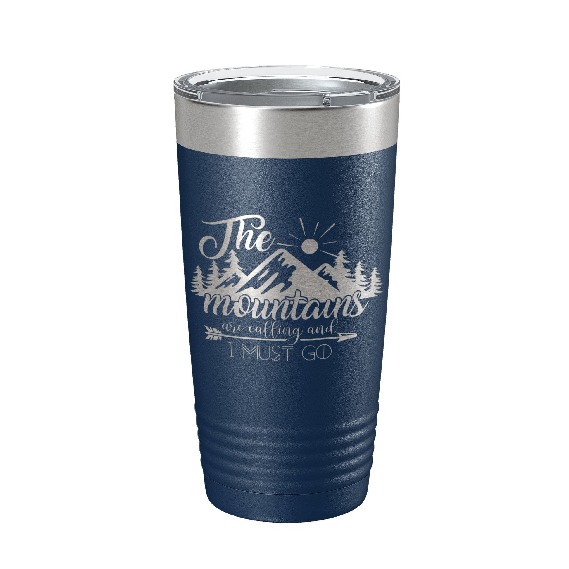Mountains Are Calling And I Must Go Tumbler Outdoors Travel Mug Insulated Laser Engraved Coffee Cup Camping Hiking Gift 20 oz-2