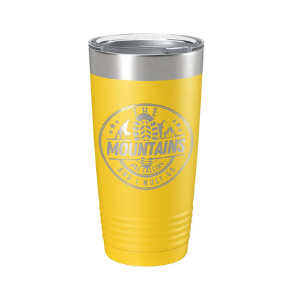 Mountains Are Calling Tumbler Camping Hiking Travel Mug Insulated Laser Engraved Coffee Cup Outdoors Gift 20 oz-19