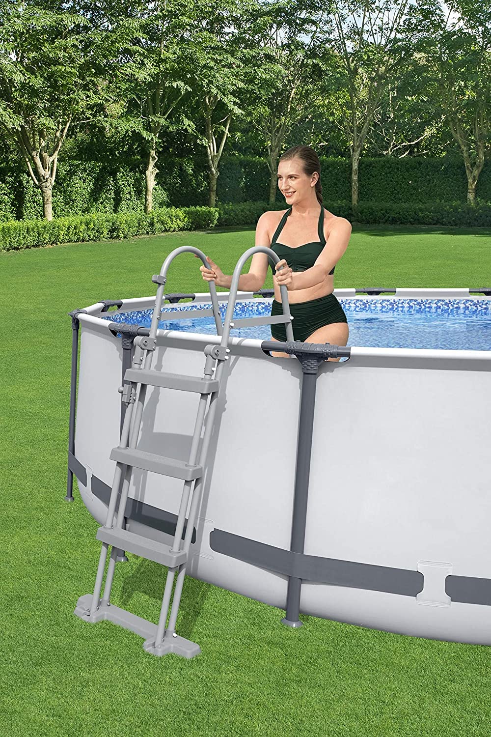 Bestway Metal Pool Ladder Above Ground 42 Inch