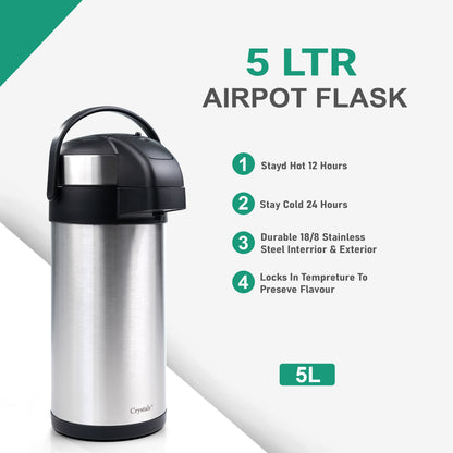 5L Stainless Steel Tea Coffee Flask