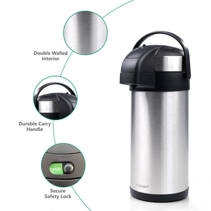 5L Stainless Steel Tea Coffee Flask