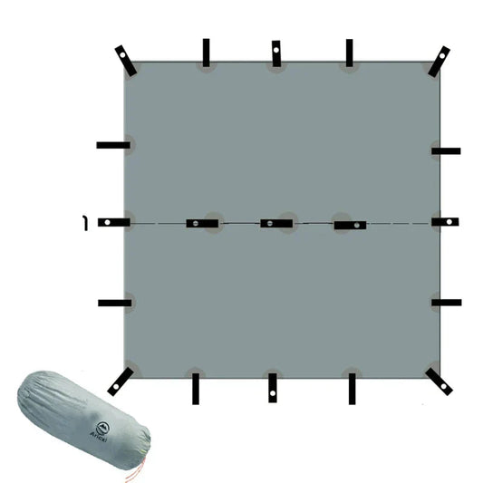 Ultralight Silicone Coated Nylon Camping Tent (Grey)-0