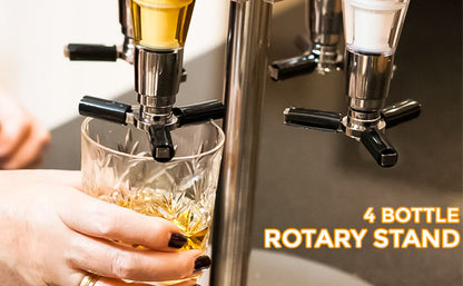 4 Bottle Rotary Stand Drink Optic Dispenser