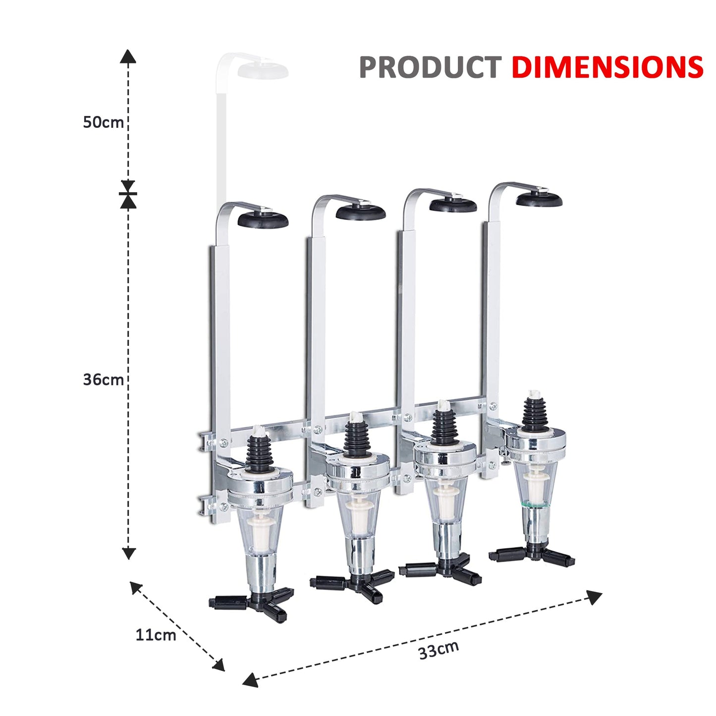 4 Bottles Wall Mounted Bar Butler Optics