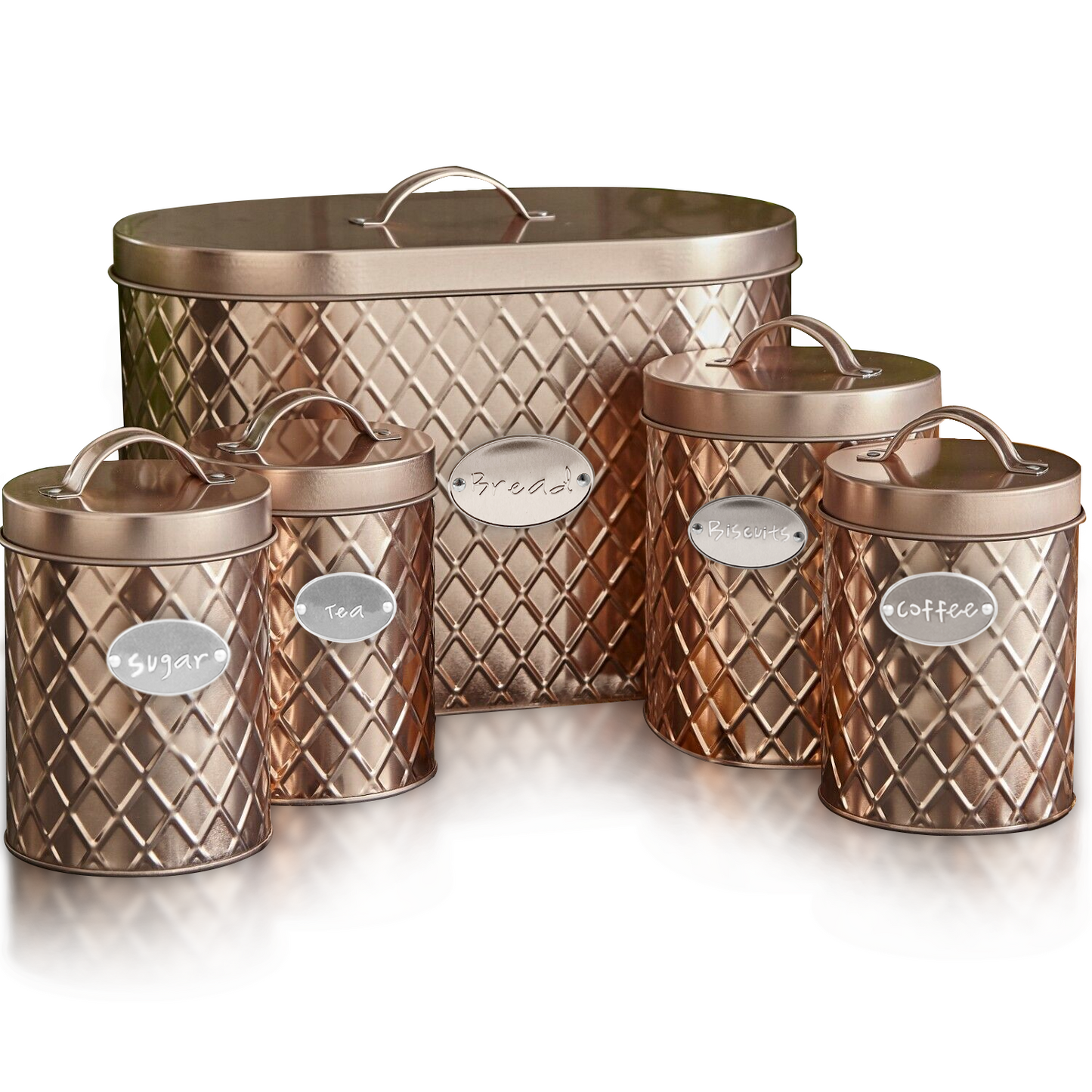 5 Pices Kitchen Food Storage Bread Bin