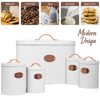 5 Pices Kitchen Food Storage Bread Bin