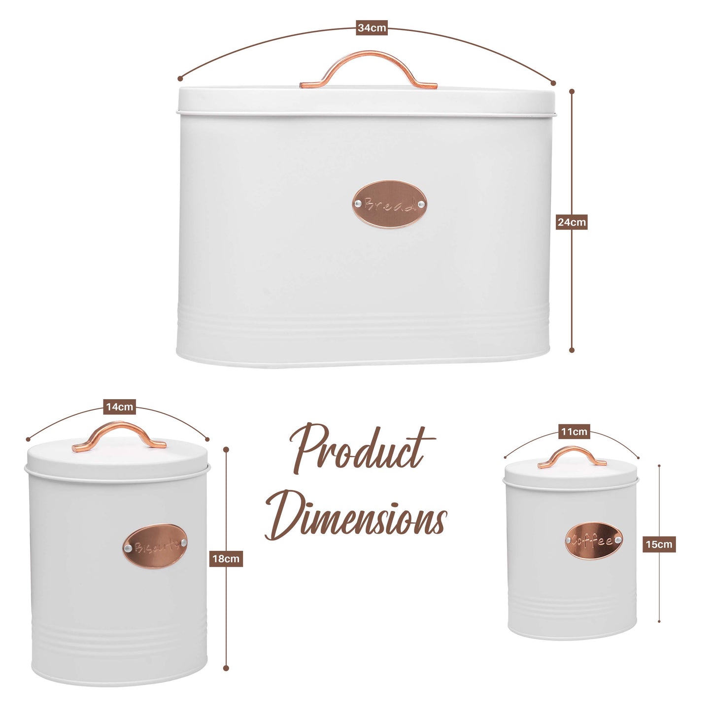 5 Pices Kitchen Food Storage Bread Bin