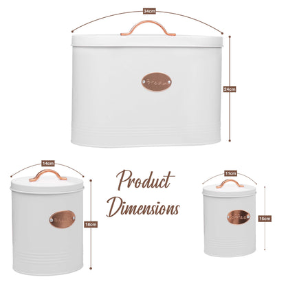 5 Pices Kitchen Food Storage Bread Bin