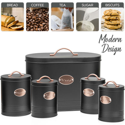 5 Pices Kitchen Food Storage Bread Bin