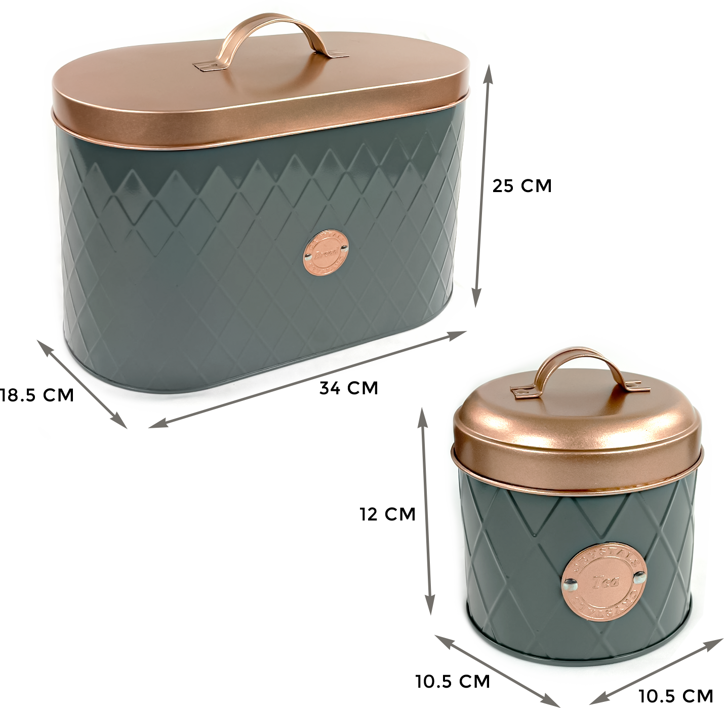 Classic Kitchen Sealed Handle Lid Bread Bin