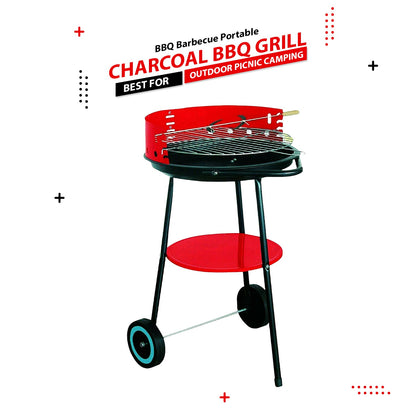 Barbecue Grill Trolley with Wheel