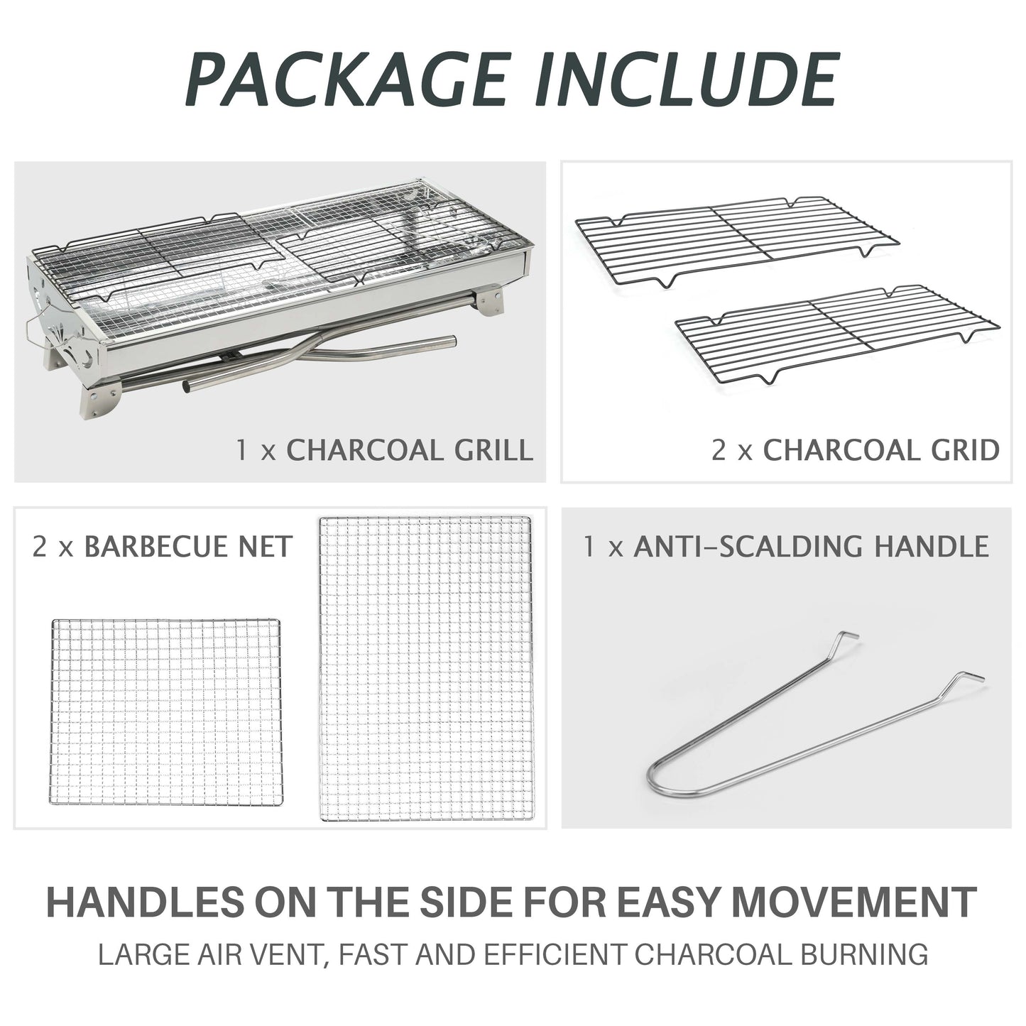 Folding Charcoal Barbecue Grill