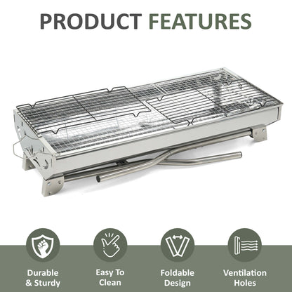 Folding Charcoal Barbecue Grill
