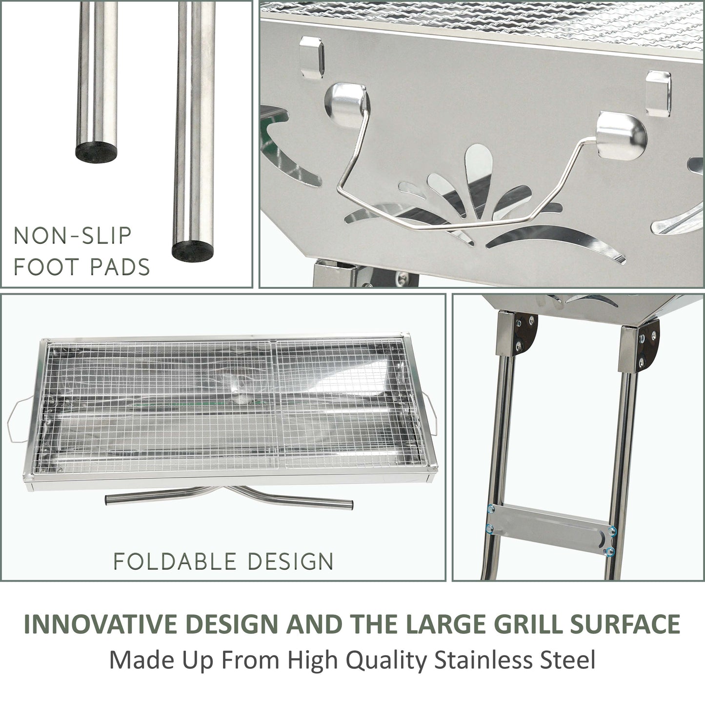 Folding Charcoal Barbecue Grill