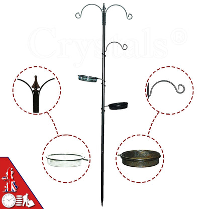 Bird Feeding Station with Water Bath