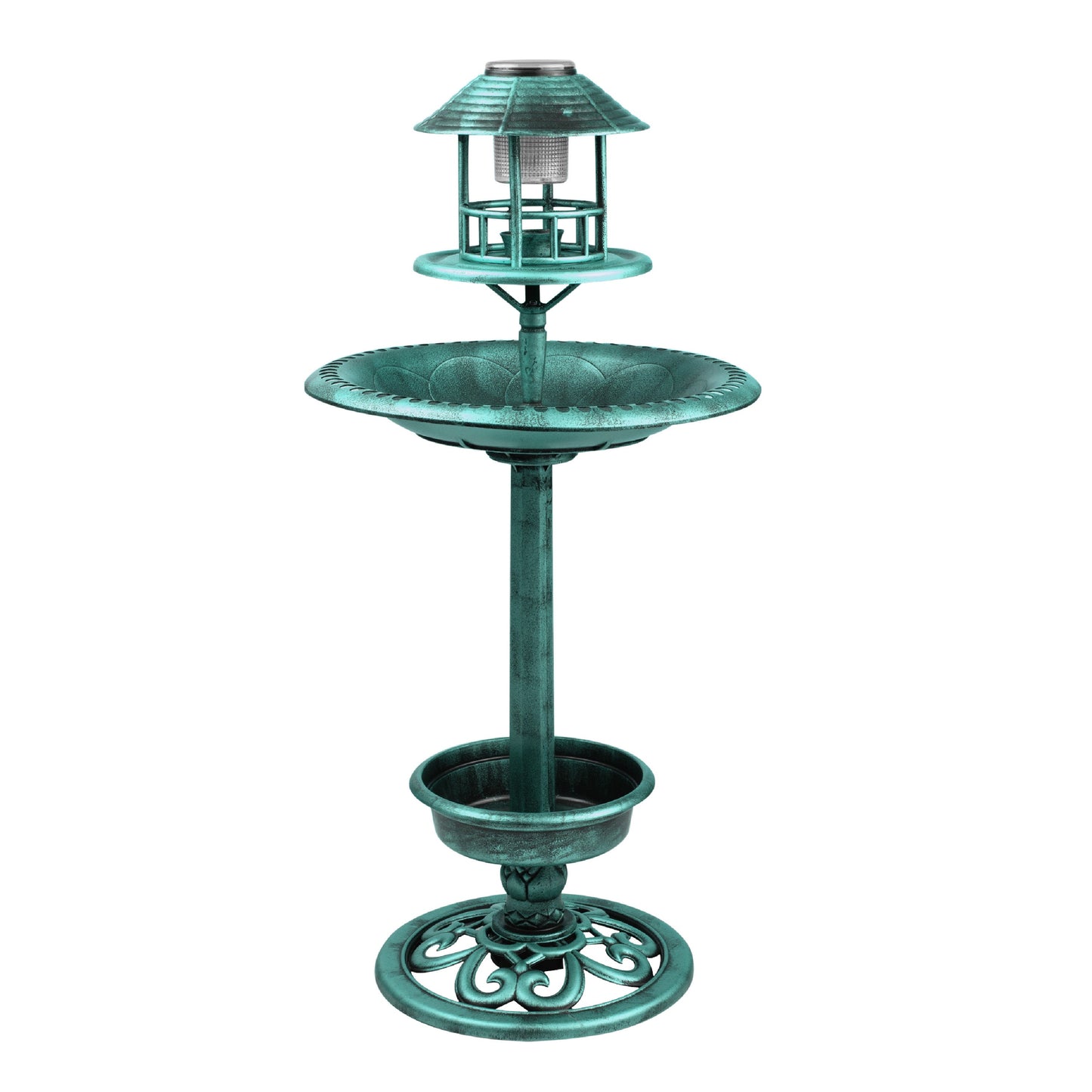 Garden Bird Bath Solar Feeding Station