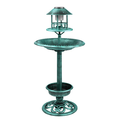 Garden Bird Bath Solar Feeding Station