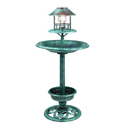 Garden Bird Bath Solar Feeding Station