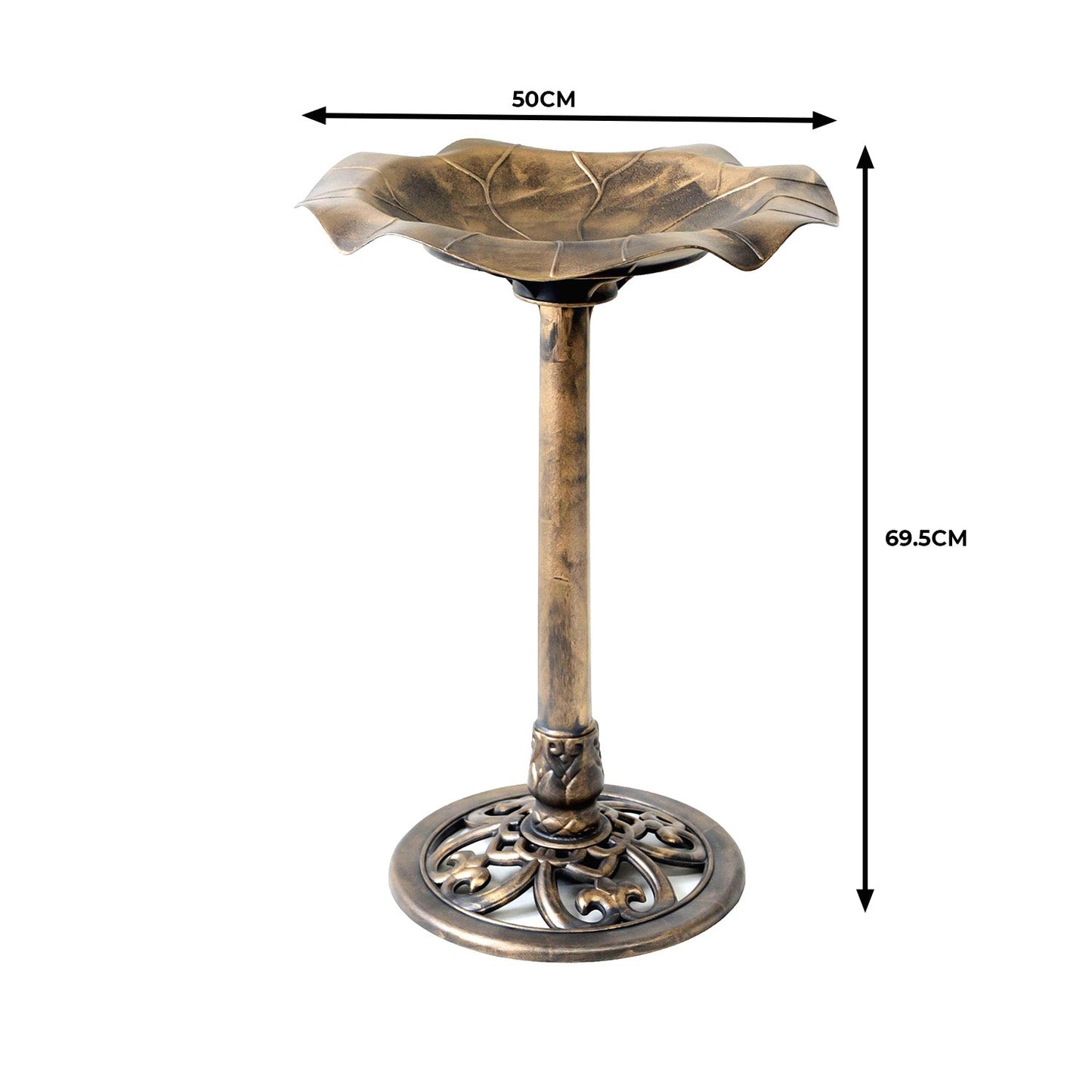 Bird Bath Feeding Table - Bronze
