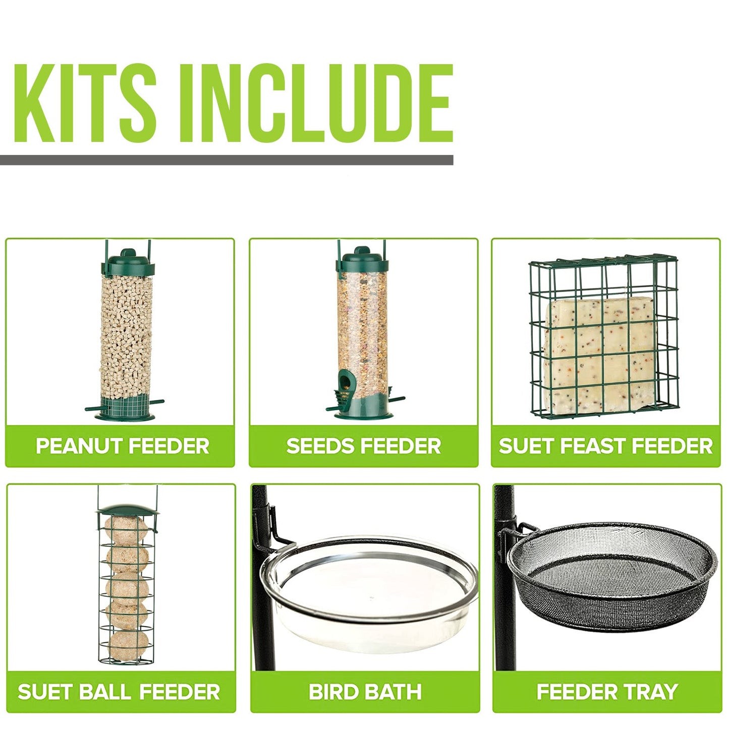 Bird Feeding Station With Water Bath