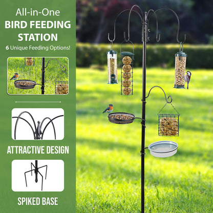 Bird Feeding Station With Water Bath