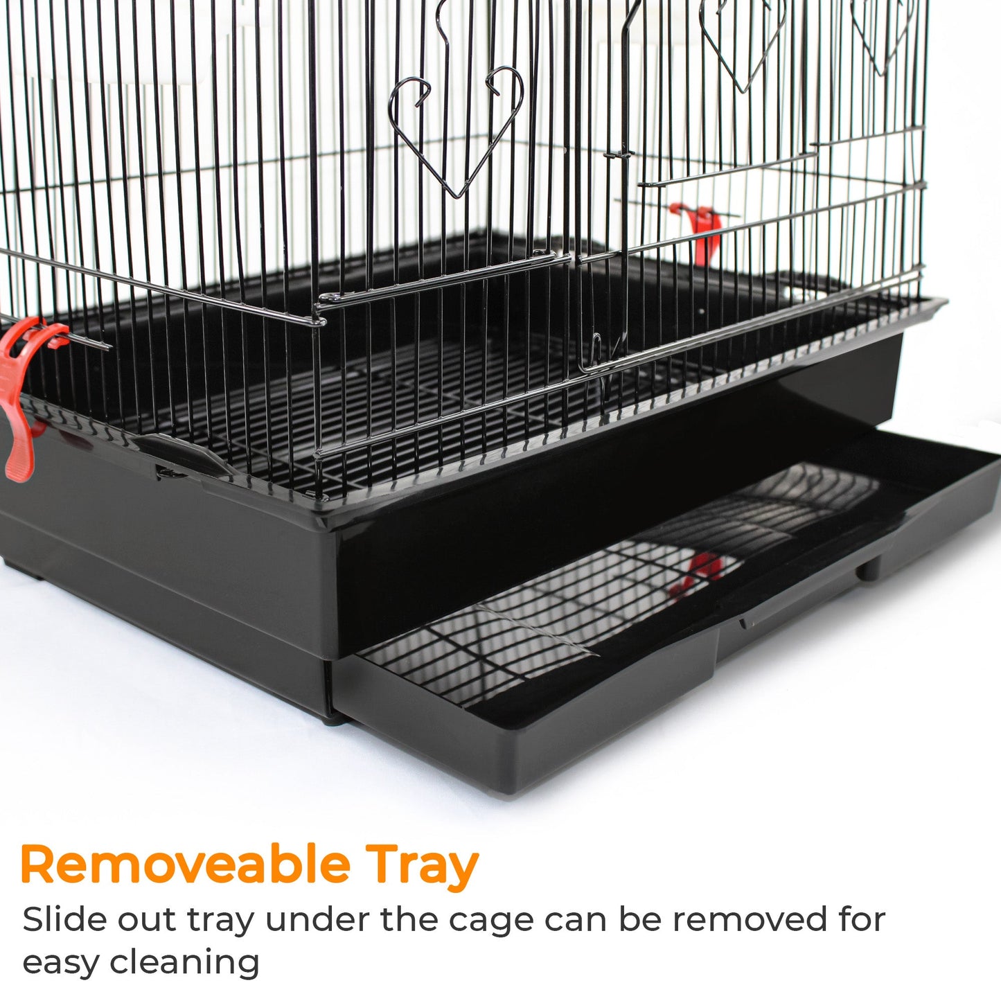 Bird Cage Large Metal - Black/White